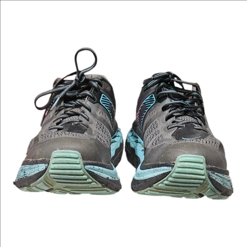 Hoka One One Stinson ATR 5 Womens 10 Trail Running Shoes Anthracite Azure Casual